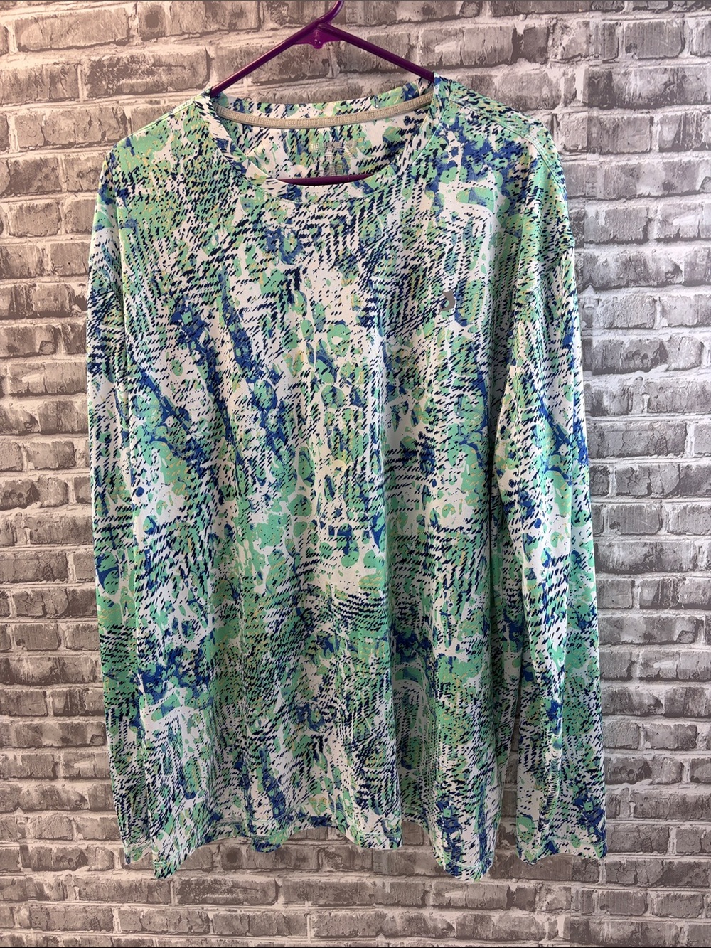 Reel Legends Blue, Green & Purple Performance Top